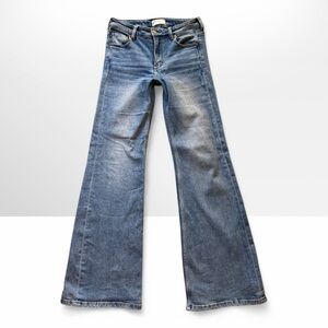 1216 ZGY Flare Jeans 26 (28x33.5) Free People High Rise Stretch Light Wash